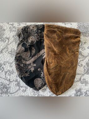 Winter scarf The 360 scarf winterscarf.com lot of 2 paisley print scarf